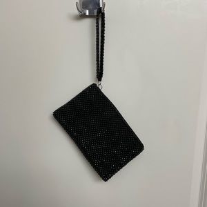 Black clutch with beading